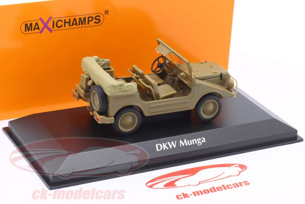 DKW Munga Año de construcción 1955 satín gris caqui 1:43 Minichamps