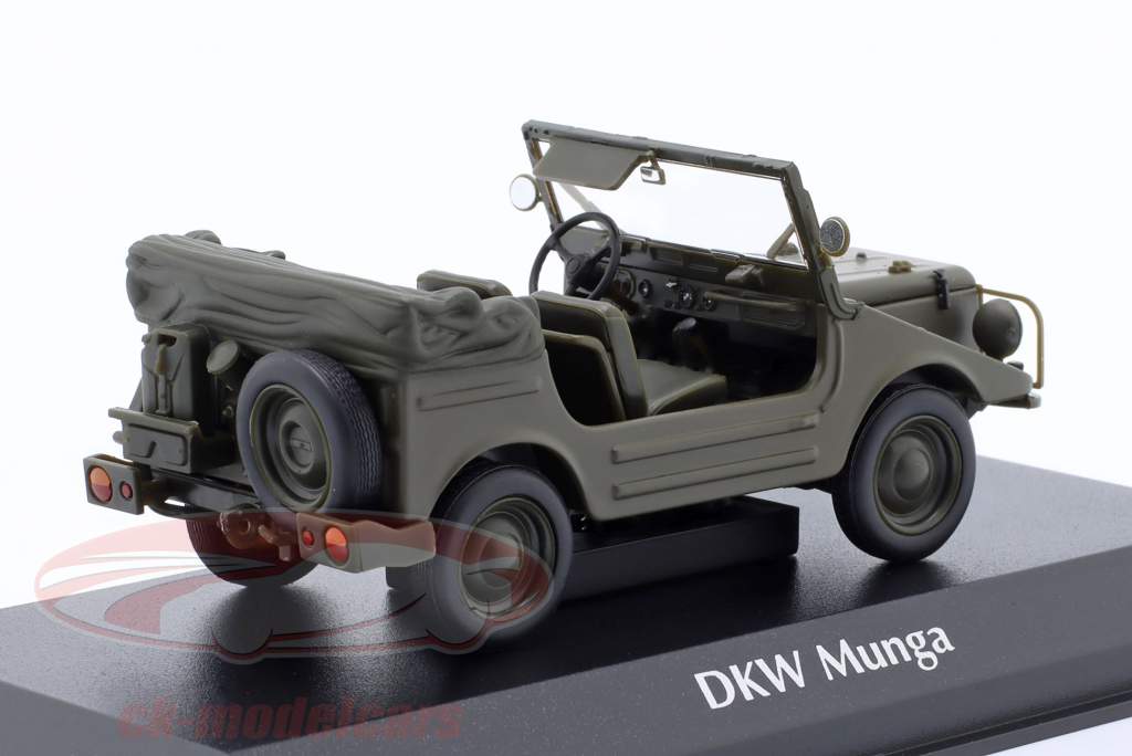 DKW Munga Année de construction 1955 satin vert 1:43 Minichamps