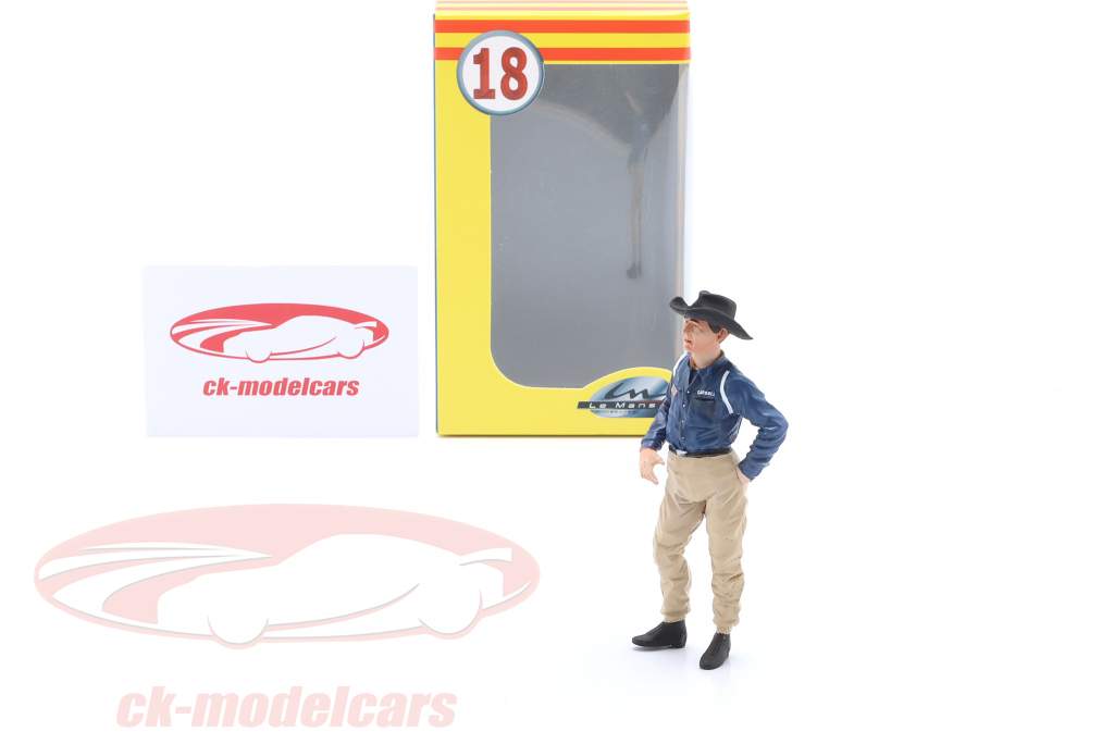 Carroll Shelby figura com boné 1966 1:18 LeMansMiniatures