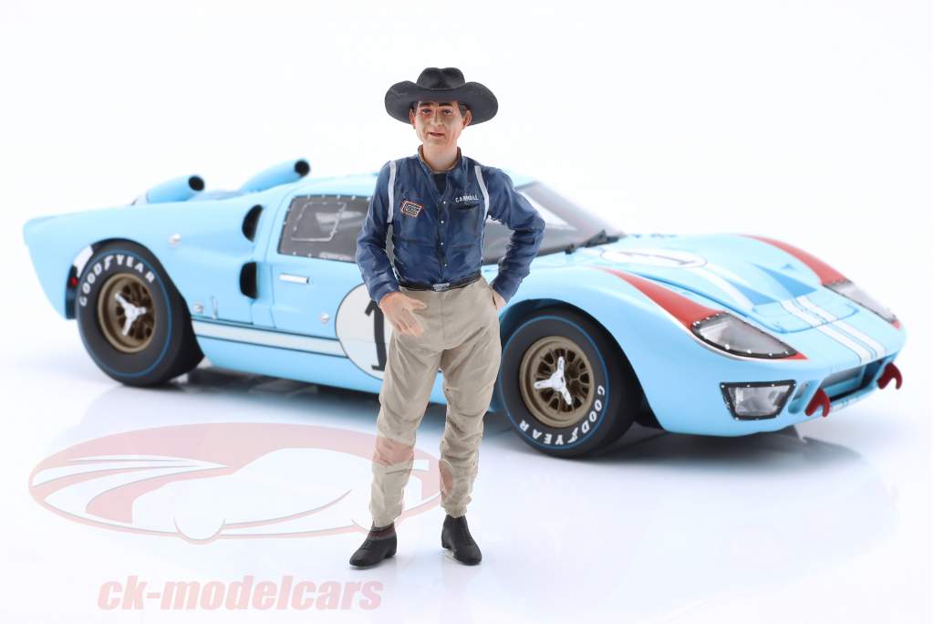 Carroll Shelby figura com boné 1966 1:18 LeMansMiniatures