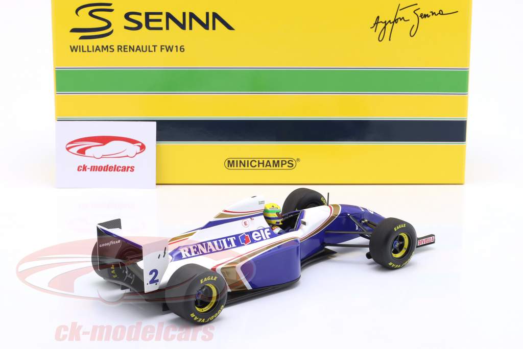 Ayrton Senna Williams FW16 #2 prueba fórmula 1 1994 1:18 Minichamps
