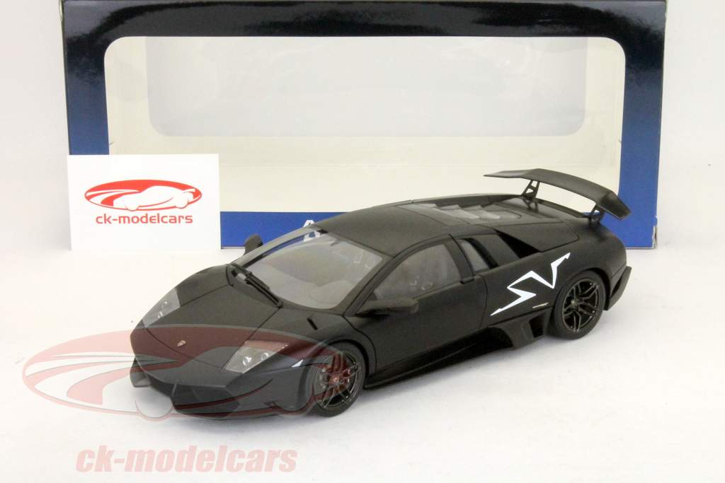 Lamborghini Murcielago LP670-4 SV Jaar 2009 mat zwart 1:18 AUTOart