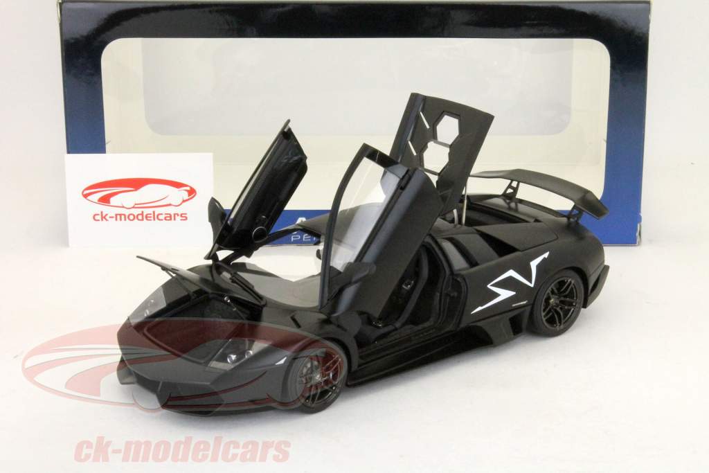 Lamborghini Murcielago LP670-4 SV Jaar 2009 mat zwart 1:18 AUTOart