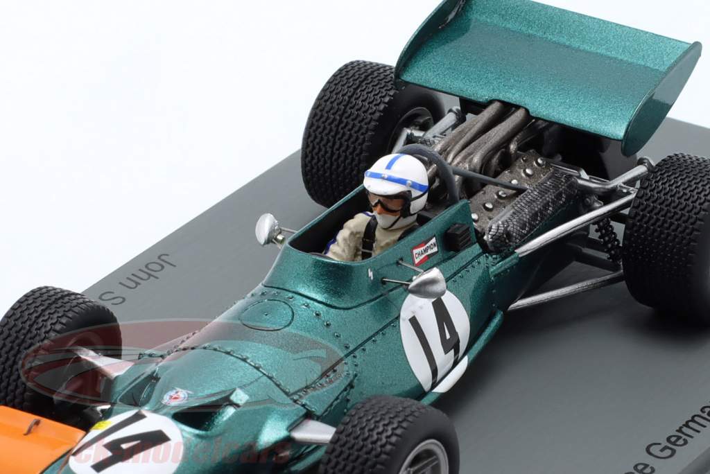 John Surtees BRM P139 #14 Pratique Allemagne GP formule 1 1969 1:43 Spark