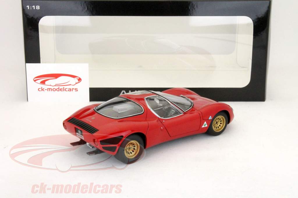 Alfa Romeo 33 Stradale Prototype 1967 Red 1:18 AUTOart