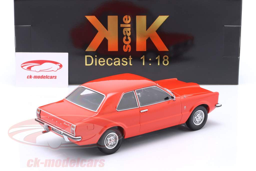 Ford Taunus GT Limousine Byggeår 1971 lys rød 1:18 KK-Scale