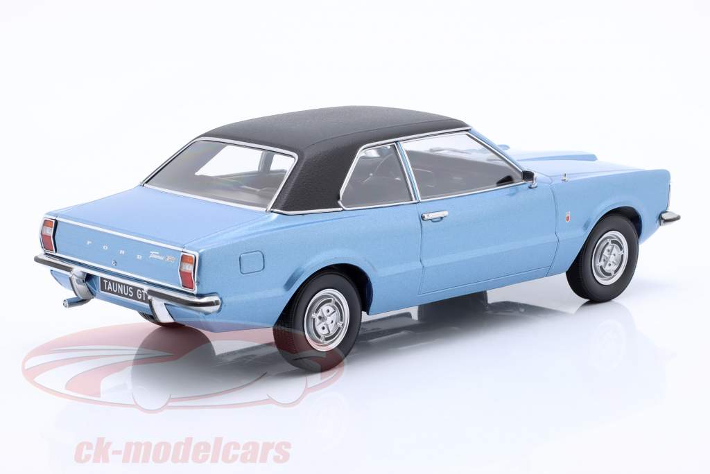 Ford Taunus GT Limousine year 1971 blue metallic / Matt black 1:18 KK-Scale