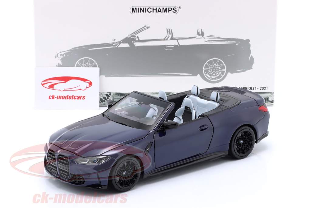 Minichamps 1:18 BMW M4 Cabriolet (G83) year 2021 dark blue