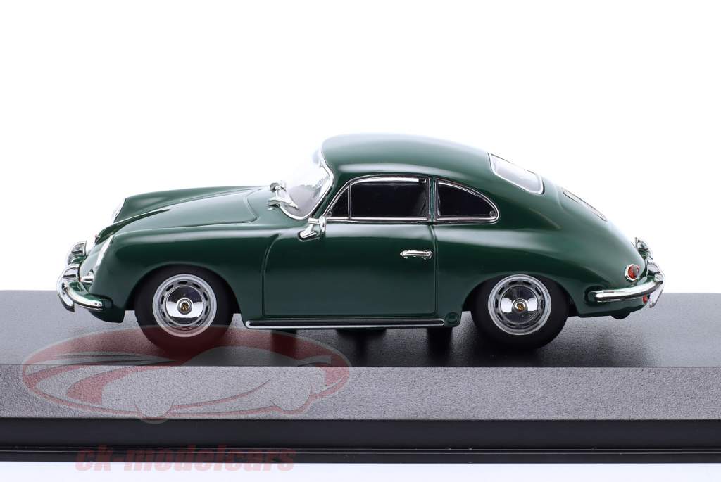 Porsche 356B Coupe Ano de construção 1961 verde escuro 1:43 Minichamps