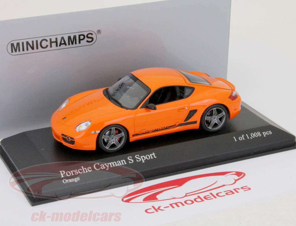 ポルシェケイマンSスポーツ（987）2008年モデルオレンジ1時43ミニチャンプス