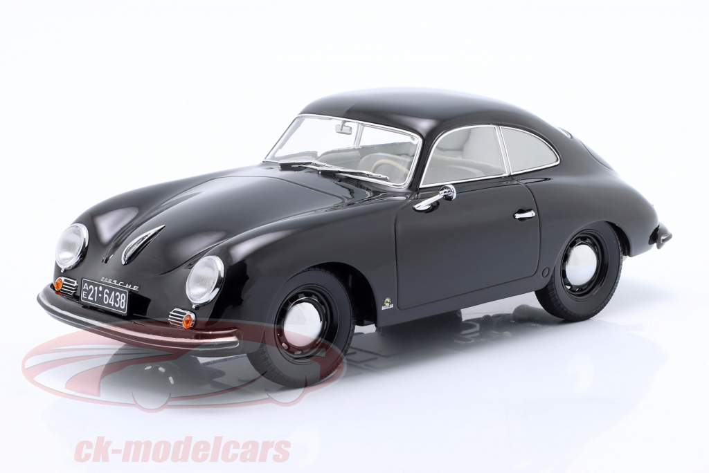 Porsche 356 Coupe Byggeår 1954 sort 1:18 Norev