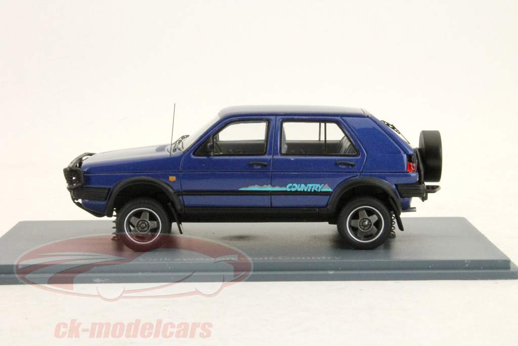 Neo 1:43 Volkswagen VW Golf Country blue 44376 model car