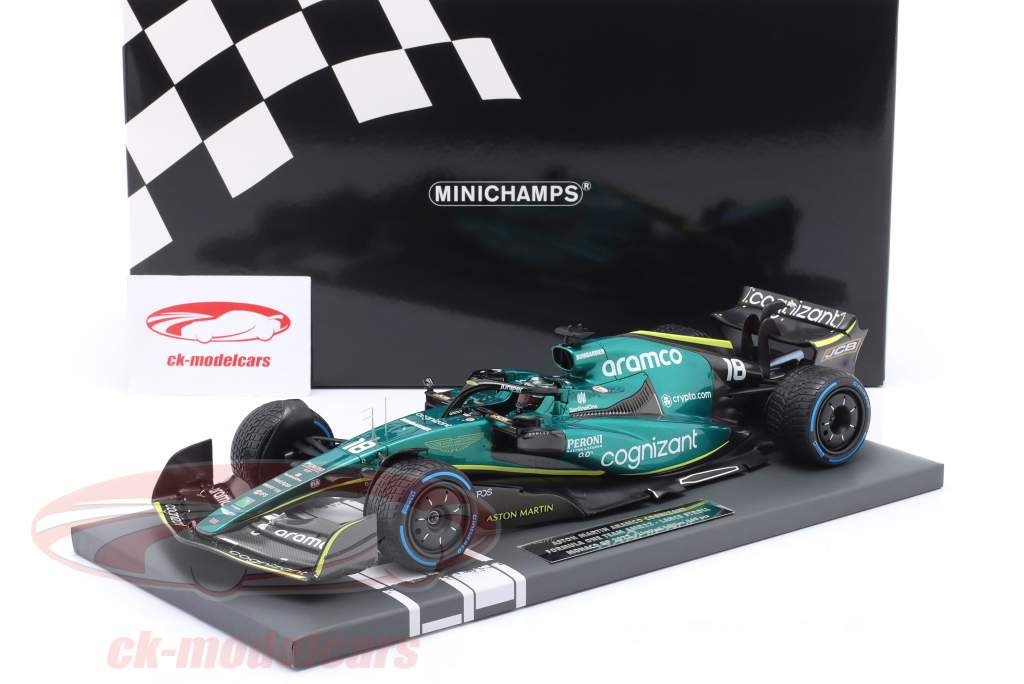 Lance Stroll Aston Martin AMR22 #18 Monaco GP Fórmula 1 2022 1:18 Minichamps