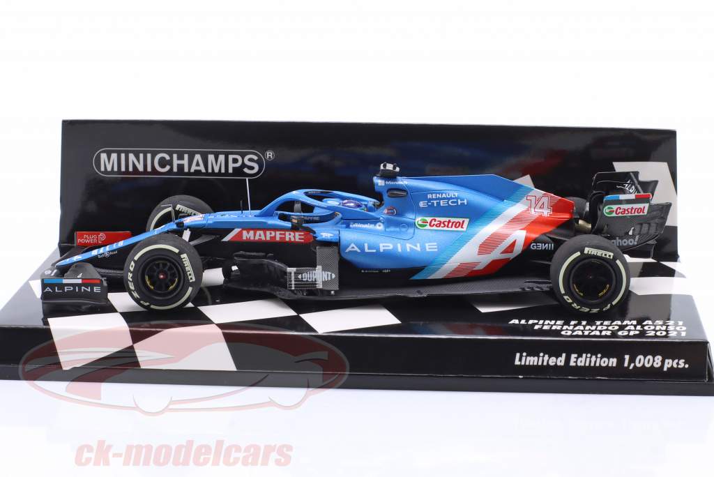 Fernando Alonso Alpine A521 #14 第三名 卡塔尔 GP 公式 1 2021 1:43 Minichamps