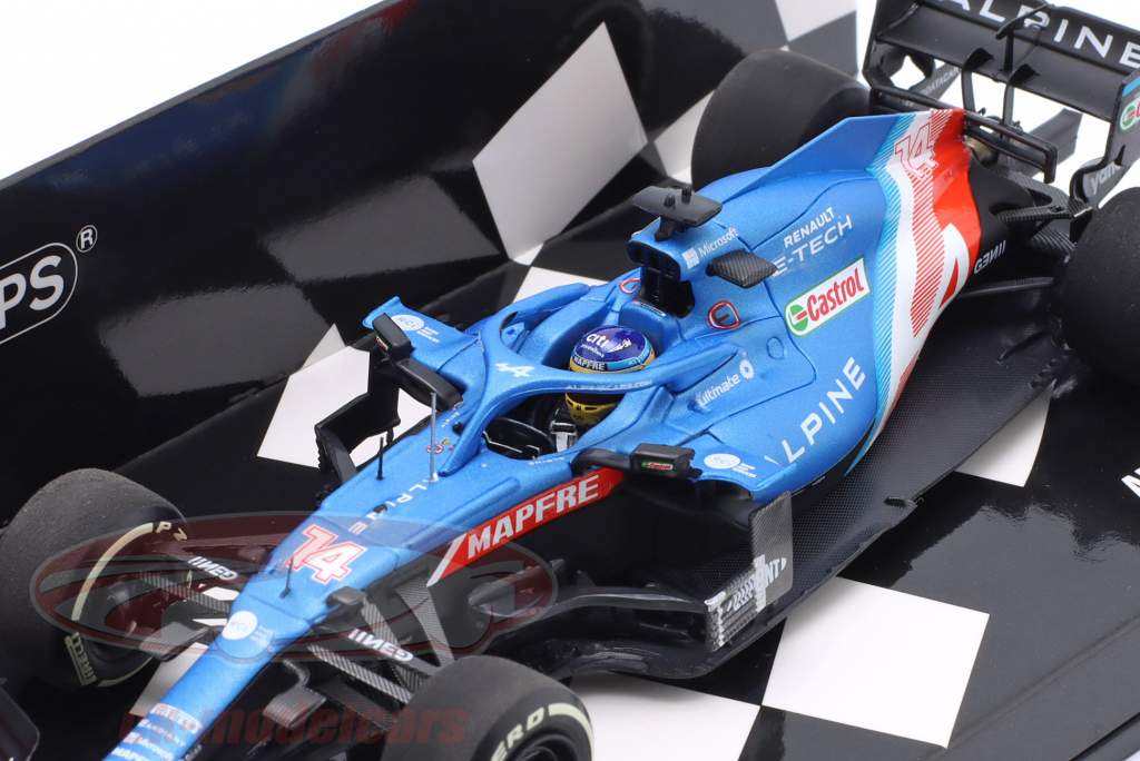 Fernando Alonso Alpine A521 #14 第四名 匈牙利 GP 公式 1 2021 1:43 Minichamps