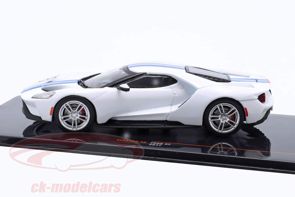 Ford GT 建设年份 2017 白色的 / 蓝色的 1:43 Ixo