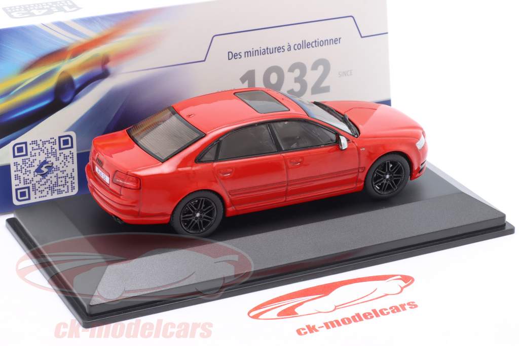 Audi S8 (D3) 5.2l V10 Byggeår 2010 rød 1:43 Solido