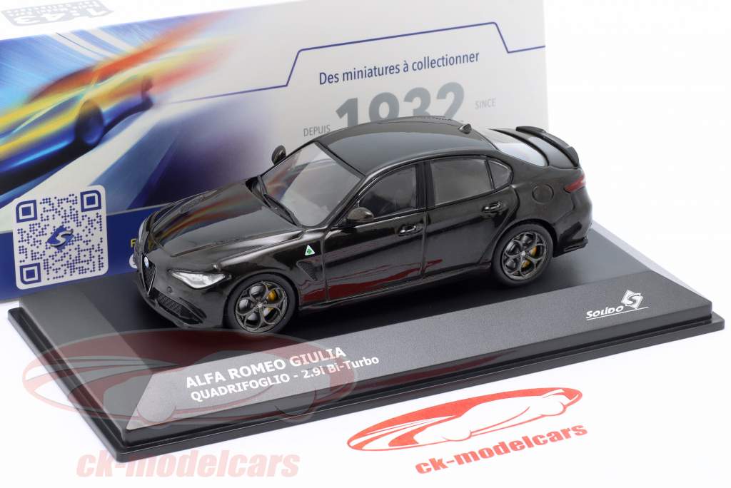 Alfa Romeo Giulia Quadrifoglio Baujahr 2019 schwarz 1:43 Solido