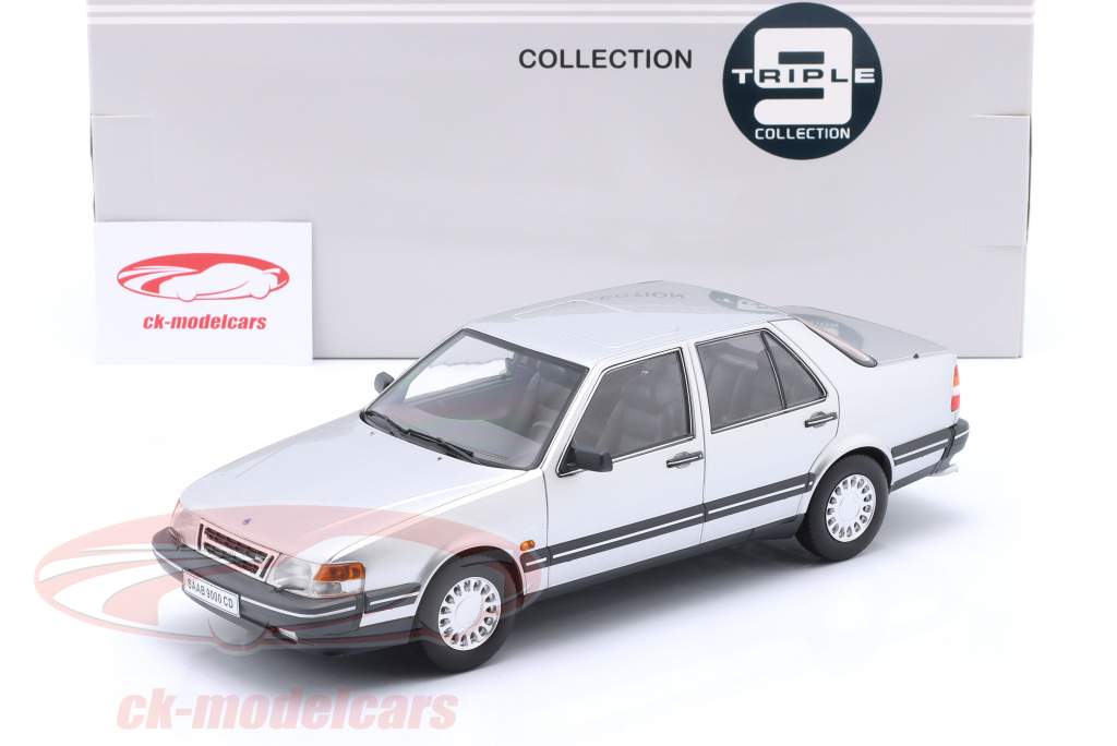 Saab 9000 CD Turbo Année de construction 1990 argent métallique 1:18 Triple9