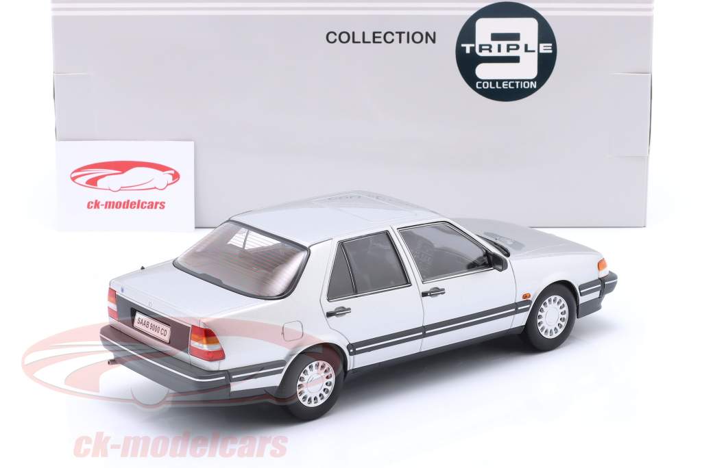 Saab 9000 CD Turbo Année de construction 1990 argent métallique 1:18 Triple9
