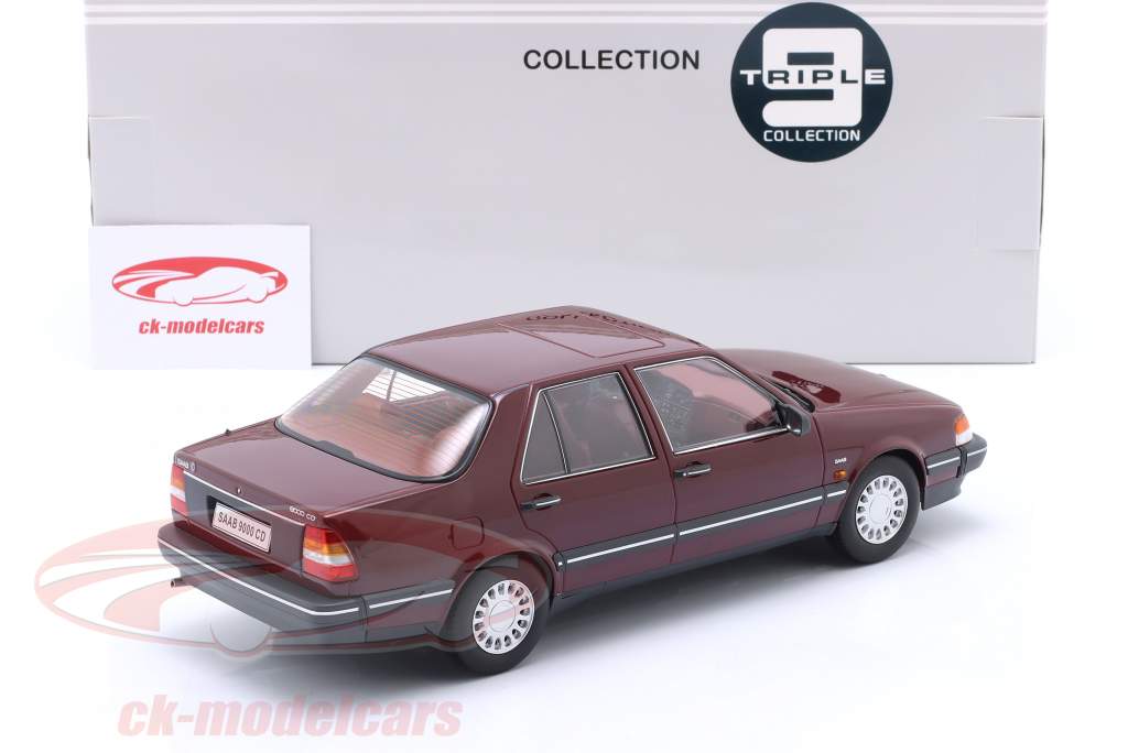 Saab 9000 CD Turbo Byggeår 1990 mørkerød 1:18 Triple9
