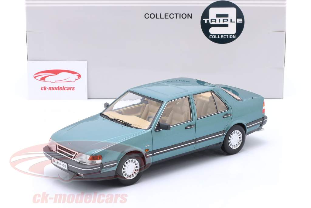 Saab 9000 CD Turbo Année de construction 1990 vert métallique 1:18 Triple9