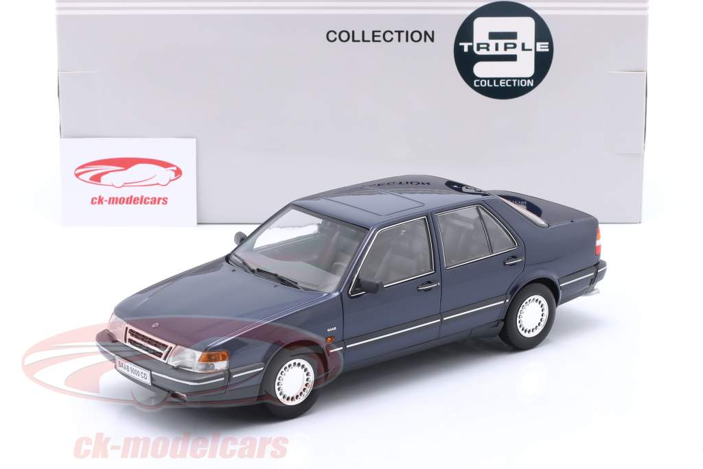 Saab 9000 CD Turbo Année de construction 1990 bleu foncé 1:18 Triple9