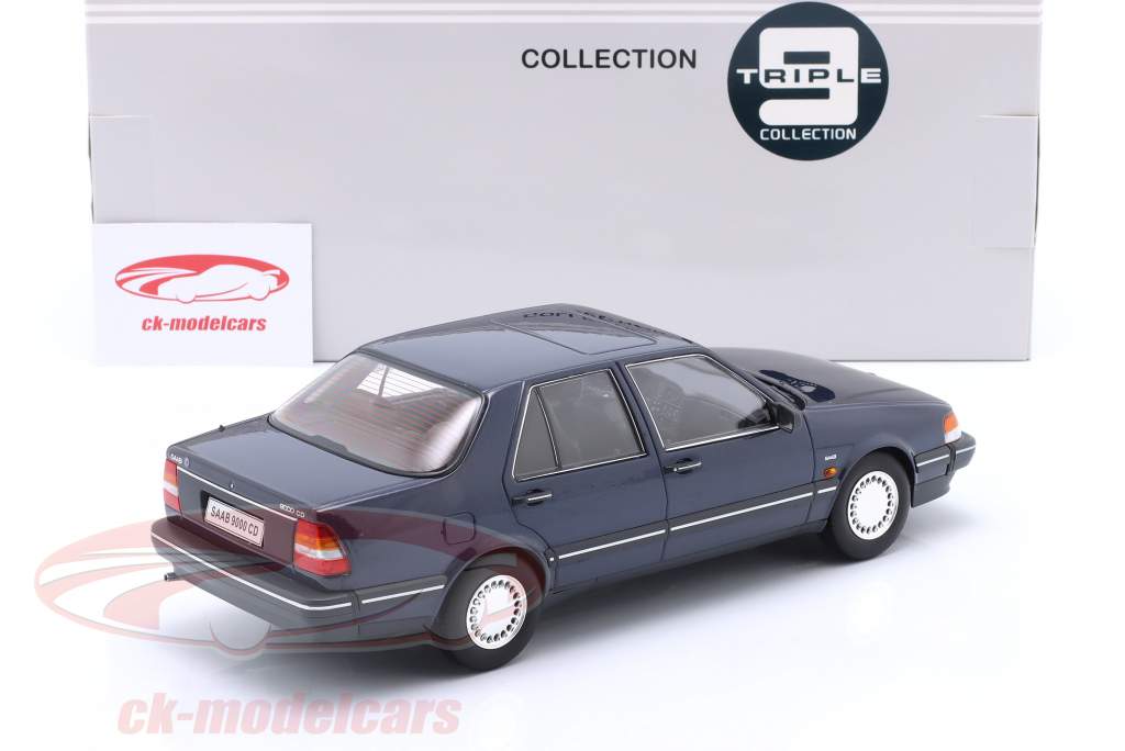 Saab 9000 CD Turbo Année de construction 1990 bleu foncé 1:18 Triple9