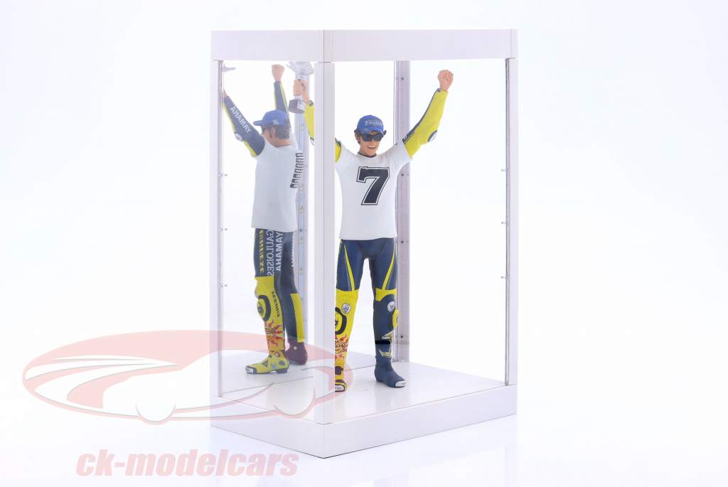 Enkele vitrine met LED verlichting En Spiegel voor karakters schaal 1:6 wit Triple9