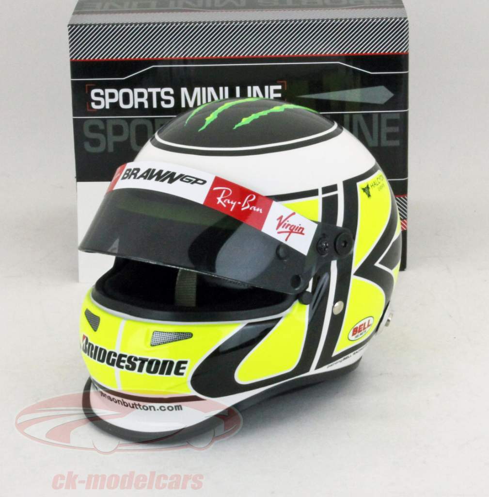 J. Button Brawn GP worldchampion formula 1 2009 helmet 1:2 Bell