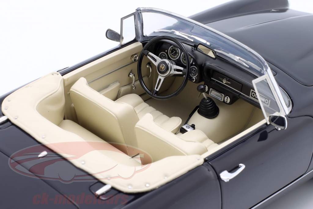 Alfa Romeo 2600 Spider Touring Byggeår 1961 mørkeblå 1:18 Cult Scale