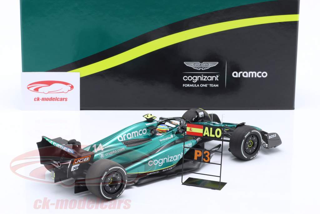 F. Alonso Aston Martin AMR23 #14 第三名 巴林 GP 公式 1 2023 1:18 Minichamps