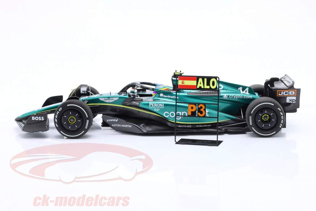 F. Alonso Aston Martin AMR23 #14 第三名 巴林 GP 公式 1 2023 1:18 Minichamps