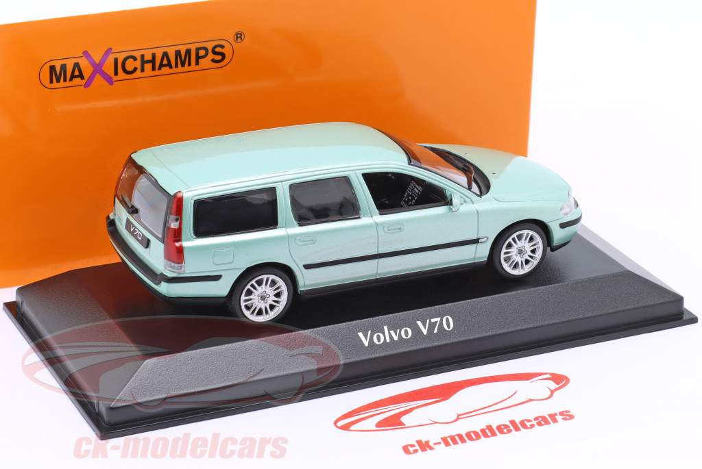 Volvo V70 Break Ano de construção 2000 luz verde 1:43 Minichamps