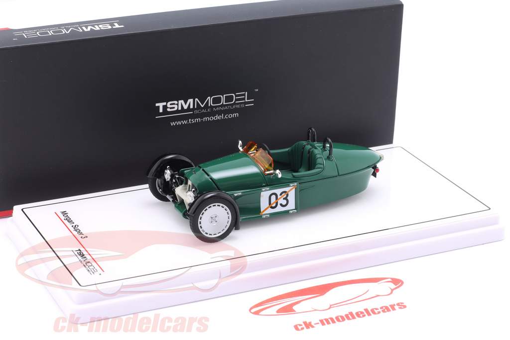 Morgan Super 3 Année de construction 2022 jet vert 1:43 TrueScale