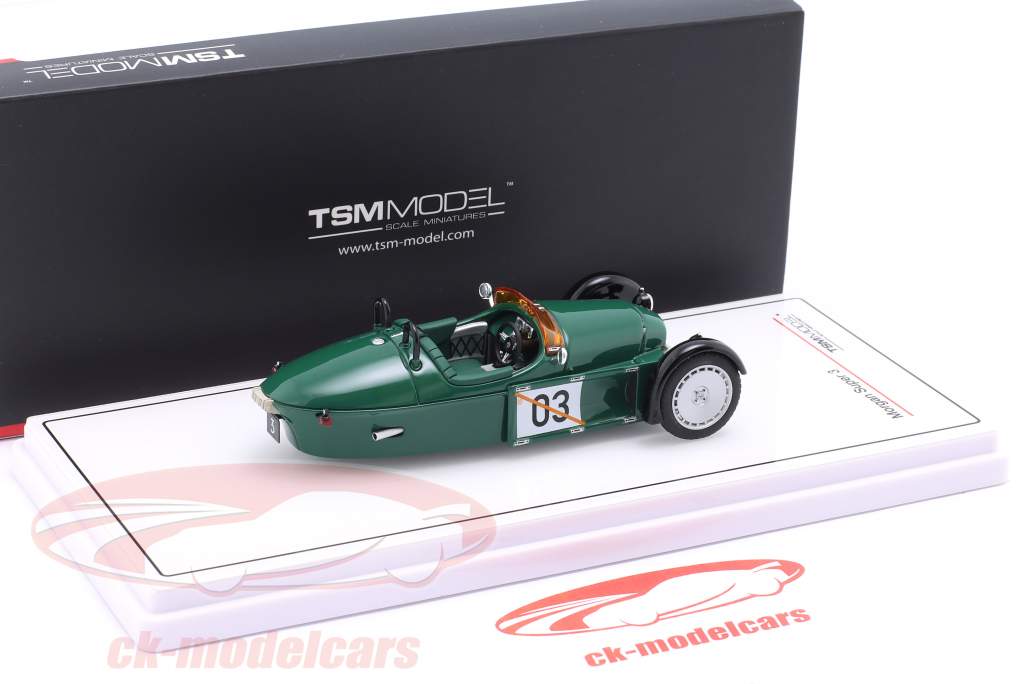 Morgan Super 3 Année de construction 2022 jet vert 1:43 TrueScale
