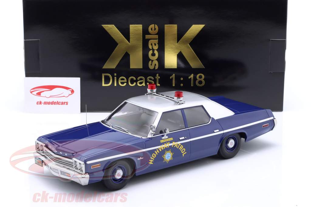 Dodge Monaco Nevada Highway Patrol 建設年 1974 青 / 銀 1:18 KK-Scale
