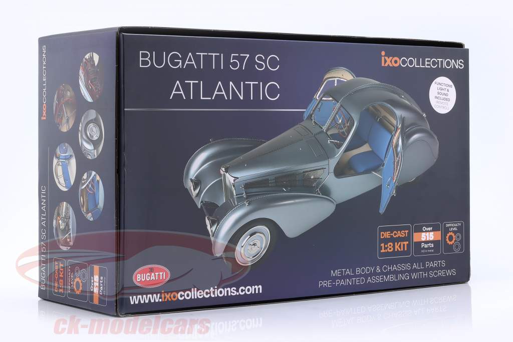 Bugatti 57 SC atlantico azzurro chiaro Kit 1:8 Ixo