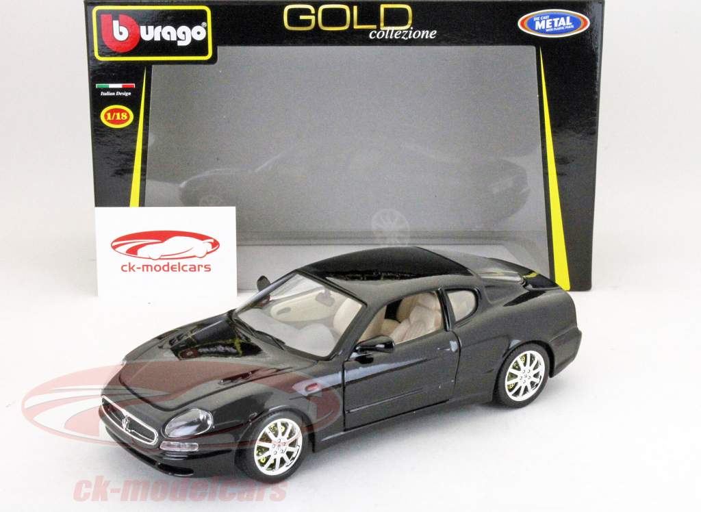 玛莎拉蒂3200 GT双门轿跑车2000年黑色/黑色1:18 Bburago