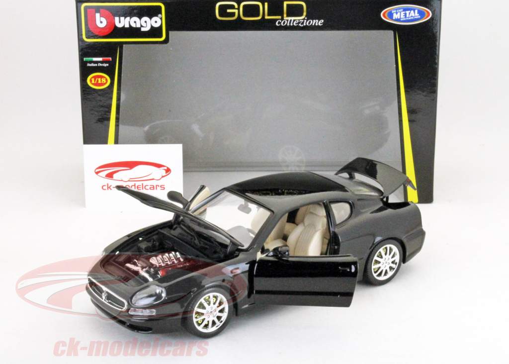 玛莎拉蒂3200 GT双门轿跑车2000年黑色/黑色1:18 Bburago