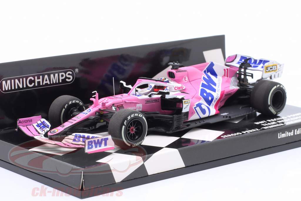 S. Perez Racing Point RP20 #11 gagnant Sakhir GP formule 1 2020 1:43 Minichamps