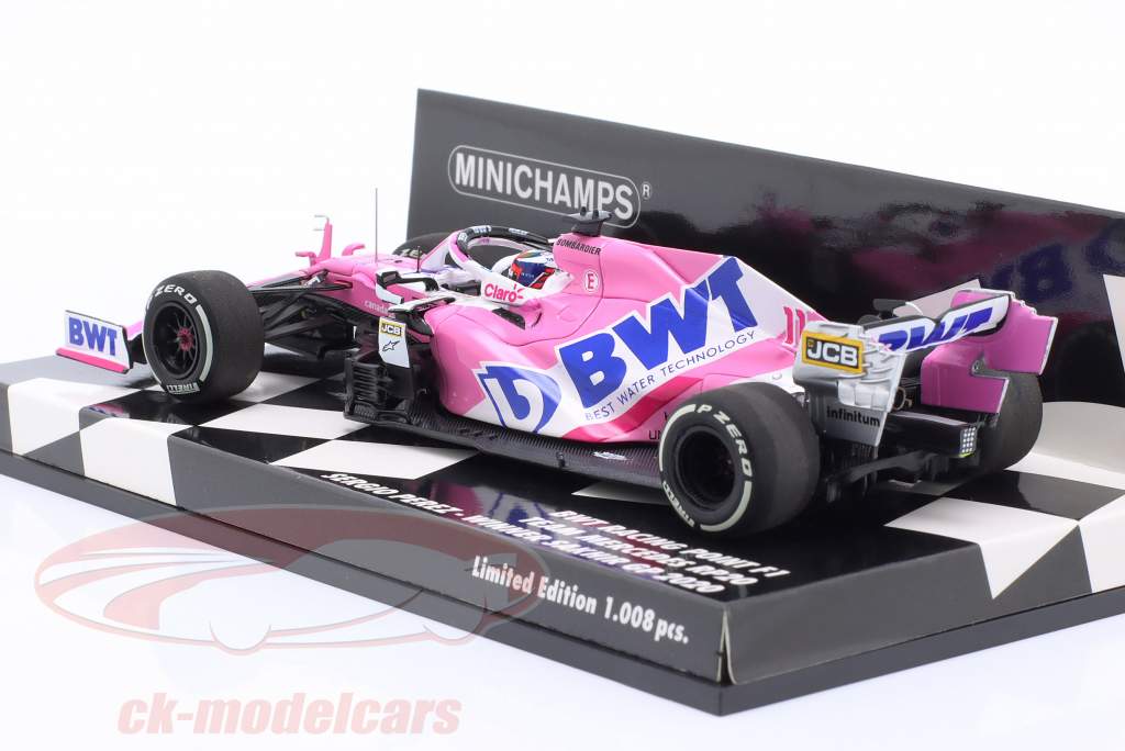 S. Perez Racing Point RP20 #11 ganhador Sakhir GP Fórmula 1 2020 1:43 Minichamps