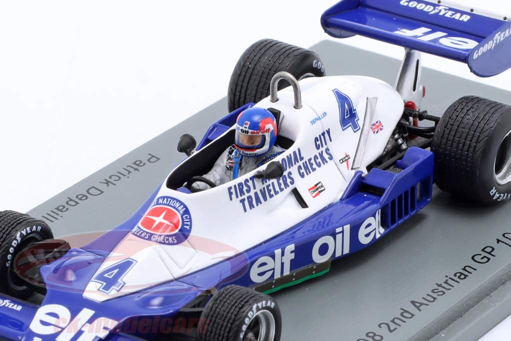 Patrick Depailler Tyrrell 008 #4 2 østrigsk GP formel 1 1978 1:43 Spark