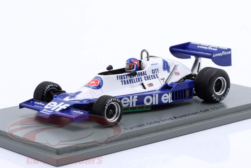 Patrick Depailler Tyrrell 008 #4 2 østrigsk GP formel 1 1978 1:43 Spark