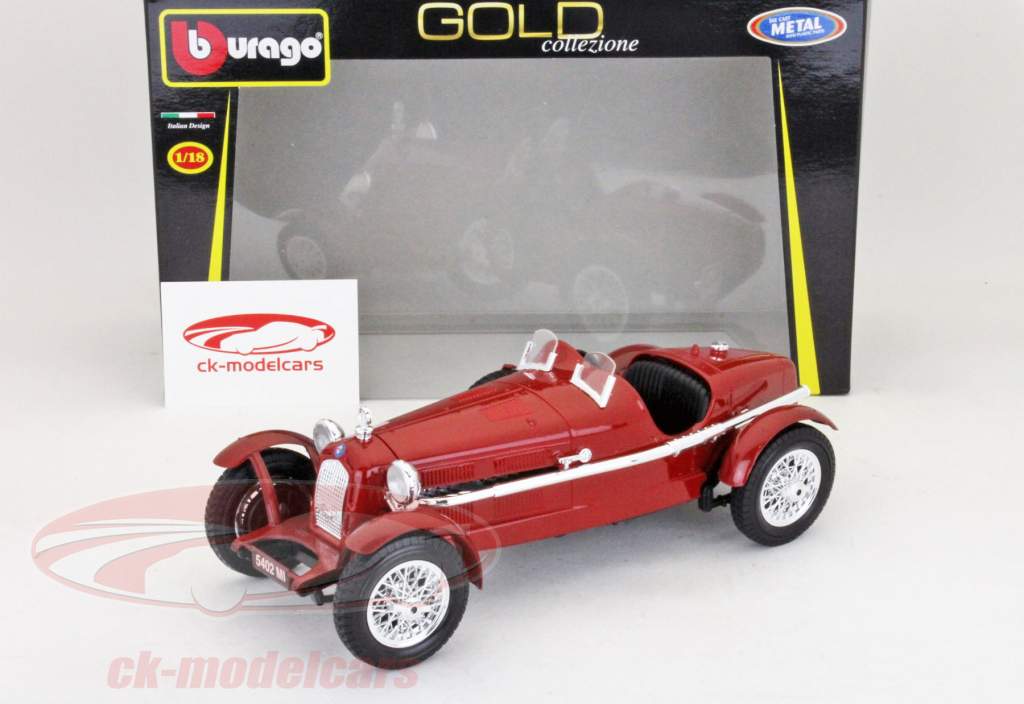 Bburago 1:18 アルファロメオ8C 2300モンツァレッド/赤モデル 18