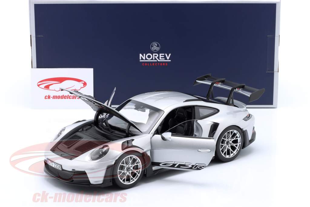 Porsche 911 (992) GT3 RS year 2022 silver metallic 1:18 Norev