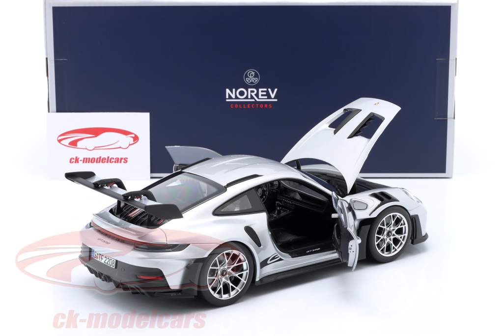 Porsche 911 (992) GT3 RS year 2022 silver metallic 1:18 Norev