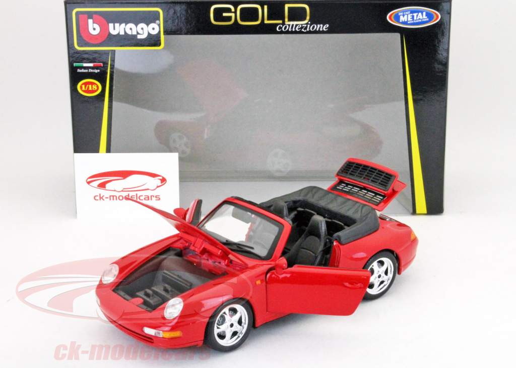 Burago ポルシェ911 カレラカブリオレ1994 Bburago 1:18 ポルシェ911カレラカブリオレ年1994赤完成モデル