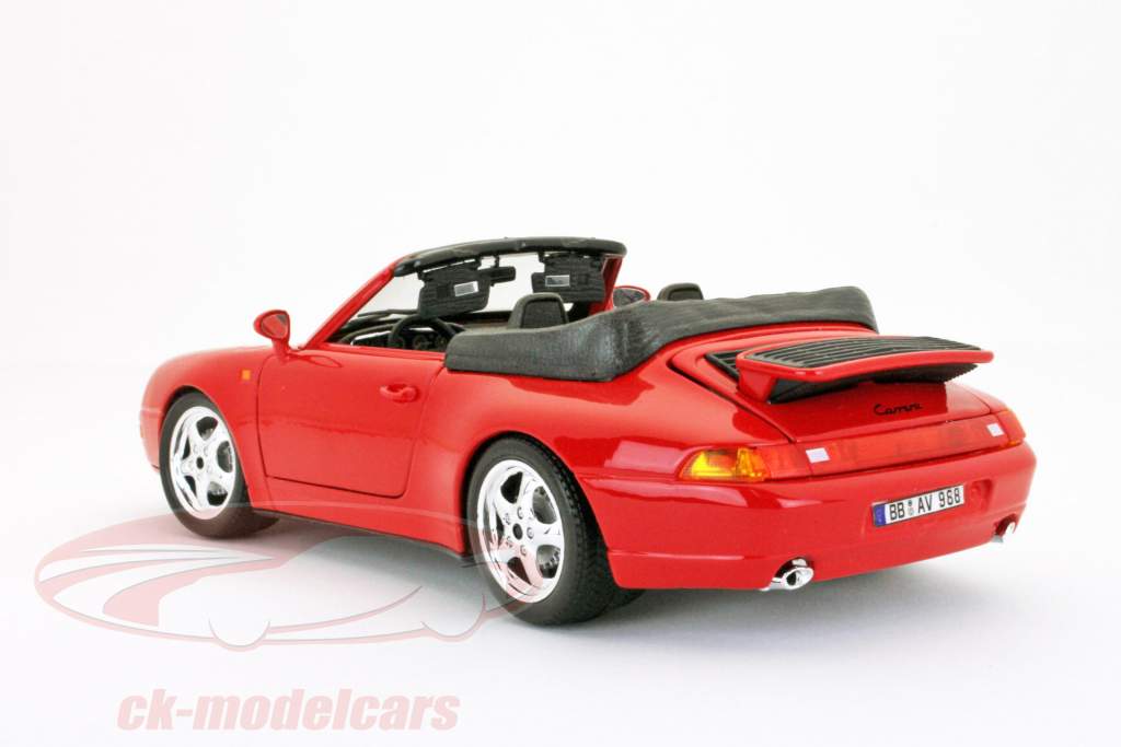 ブラゴ　ポルシェ911 カレラカブリオレ1994 Bburago 1:18 ポルシェ911カレラカブリオレ年1994赤完成モデル