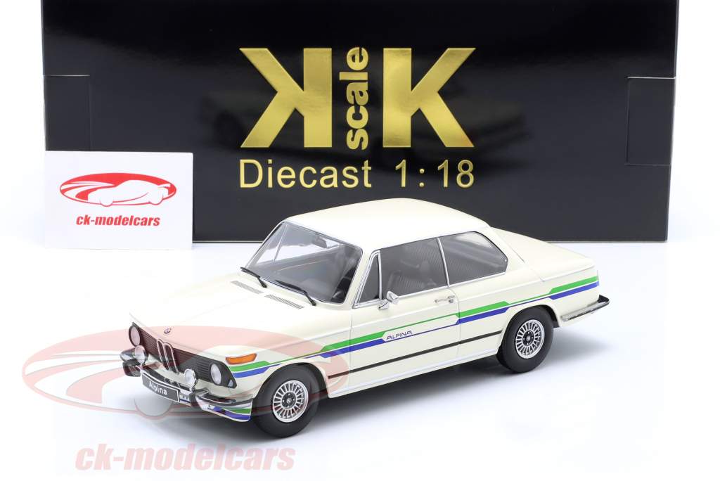 BMW 2002 Alpina Année de construction 1974 blanc 1:18 KK-Scale